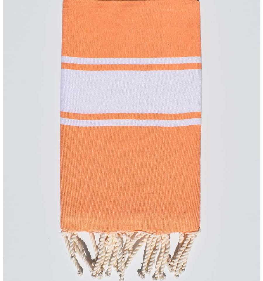 Flat light tangelo beach towel