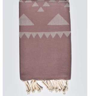 Copper rose bohemian beach towel Fouta Tunisia - 1