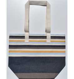 Beach bag 5 colors brown, taupe, midnight blue, light ecru and sky blue Fouta Tunisia - 1