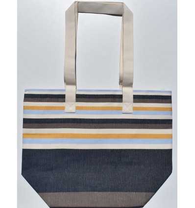 Beach bag 5 colors brown, taupe, midnight blue, light ecru and sky blue