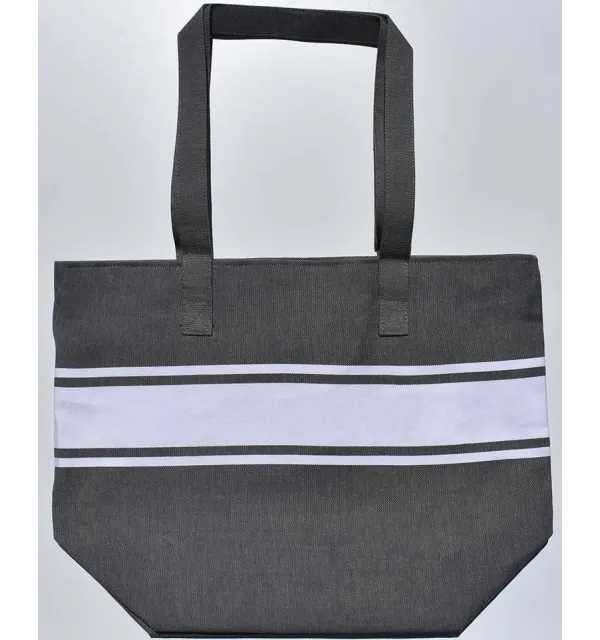 Gray taupe beach bag Fouta Tunisia - 1