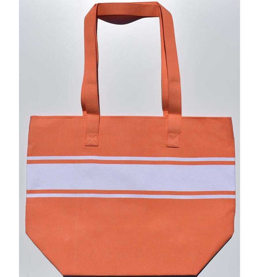 Coral orange beach bag Fouta Tunisia - 1