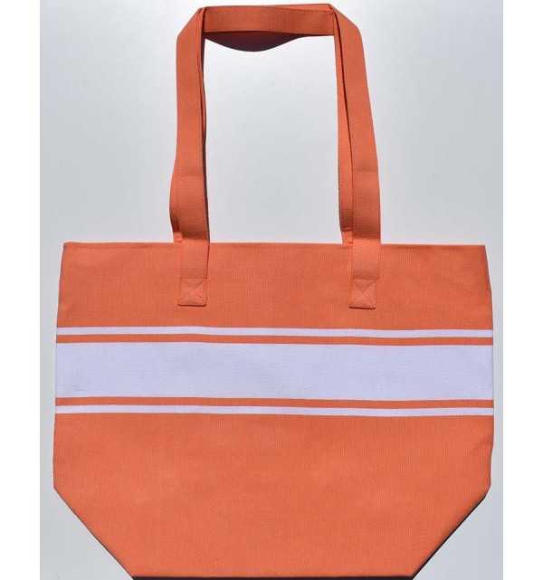 Coral orange beach bag Fouta Tunisia - 1