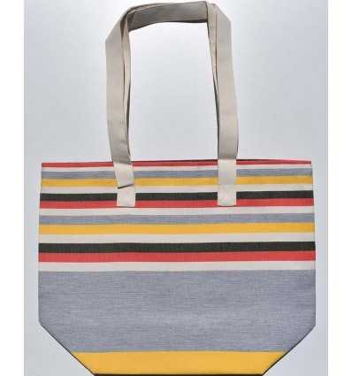 Beach bag 5 colors gray, red, cream white, forest green and yellow