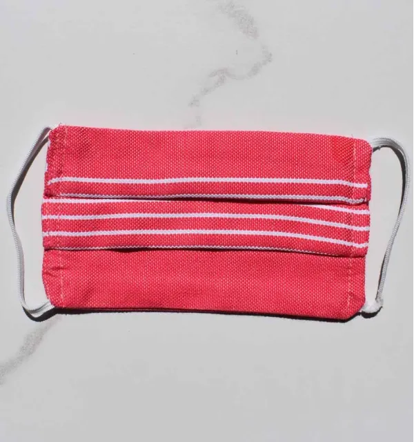 Pink with stripes  Kids Face Mask  - 1