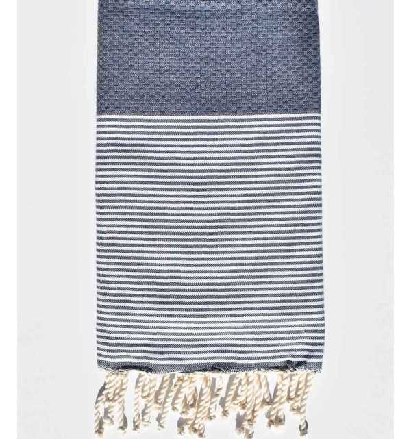 Honeycomb turquin blue fouta  - 1