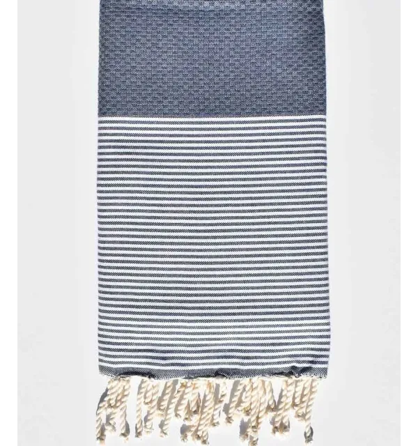 Honeycomb turquin blue fouta  - 1