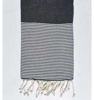 Midnight Blue Honeycomb Beach Towel Fouta Tunisia - 1