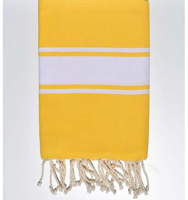 Imperial yellow flat beach towel  - 1