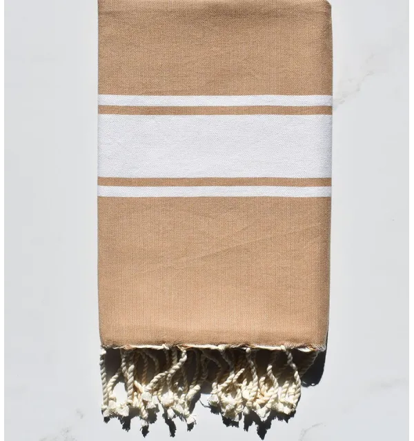 Flat Beige Fouta  - 1
