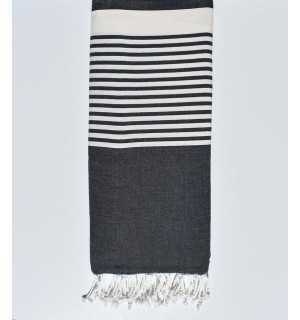 Blue jeans throw Fouta Tunisia - 1