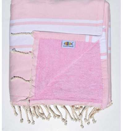Light pink sponge beach towel 