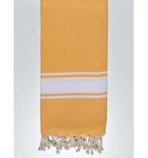 Mustard yellow throw 1.90m*2m Fouta Tunisia - 1