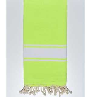 Neon green yellow throw 2m * 2m Fouta Tunisia - 1