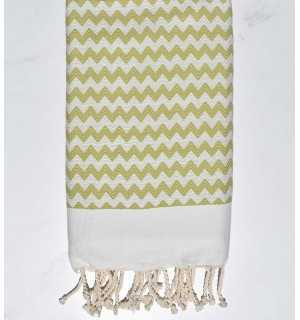 Zigzag medium spring bud beach towel Fouta Tunisia - 1
