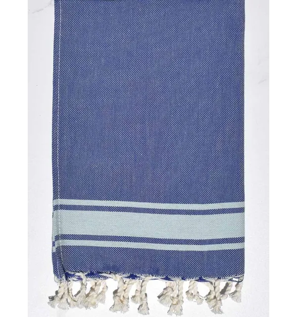 Mini smalt blue and light blue napkin Fouta Tunisia - 1