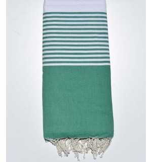 Green Throw Fouta Tunisia - 1 2