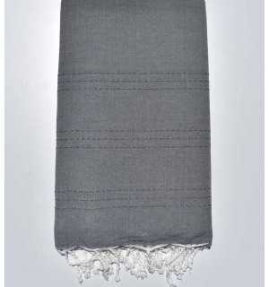 Thrown grey 1.5m*2.5m Fouta Tunisia - 1
