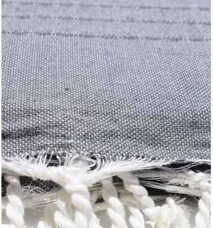 Thrown grey 1.5m*2.5m Fouta Tunisia - 1 2