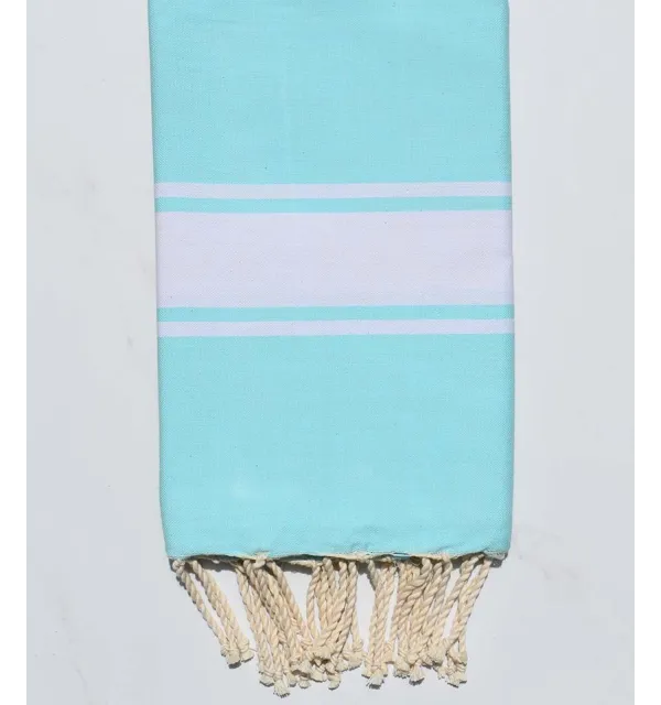 Flat turquoise blue fouta Fouta Tunisia - 1