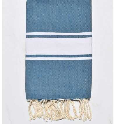 Flat mineral blue beach towel
