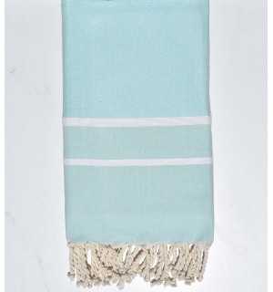 Pastel blue chevron beach towel Fouta Tunisia - 1