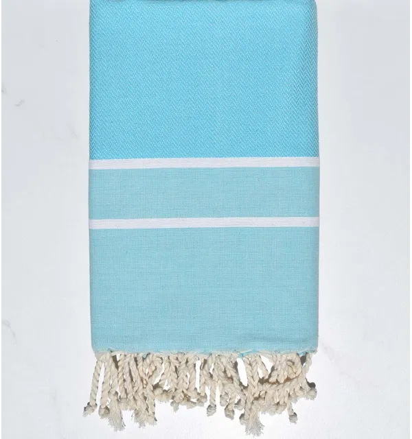 Blue swimming pool chevron beach towel  - 1