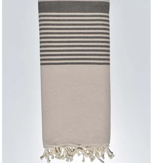 Greige and taupe Throw  - 1