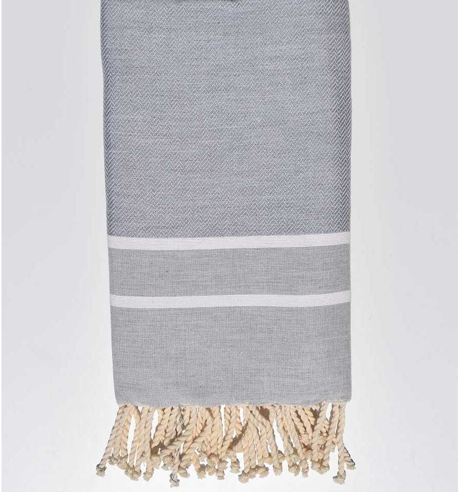 Chevron grey Fouta Fouta Tunisia - 1
