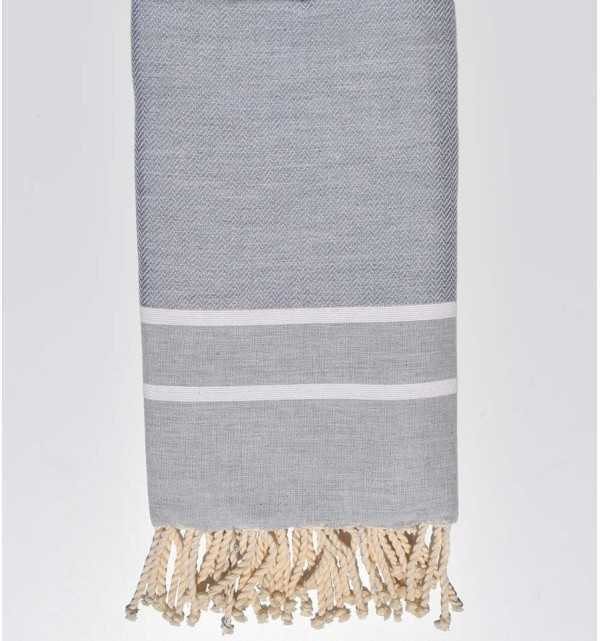 Chevron grey Fouta Fouta Tunisia - 1