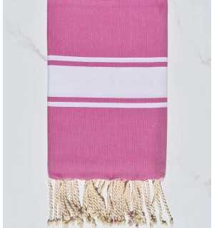 Orchid pink beach towel Fouta Tunisia - 1