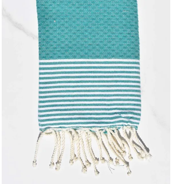 Teal green napkin Fouta Tunisia - 1