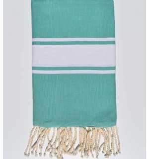 Green beach towel Fouta Tunisia - 1