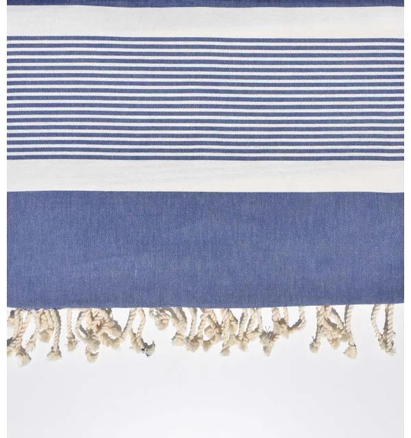 Blue light jeans throw 2m * 2.80m Fouta Tunisia - 3