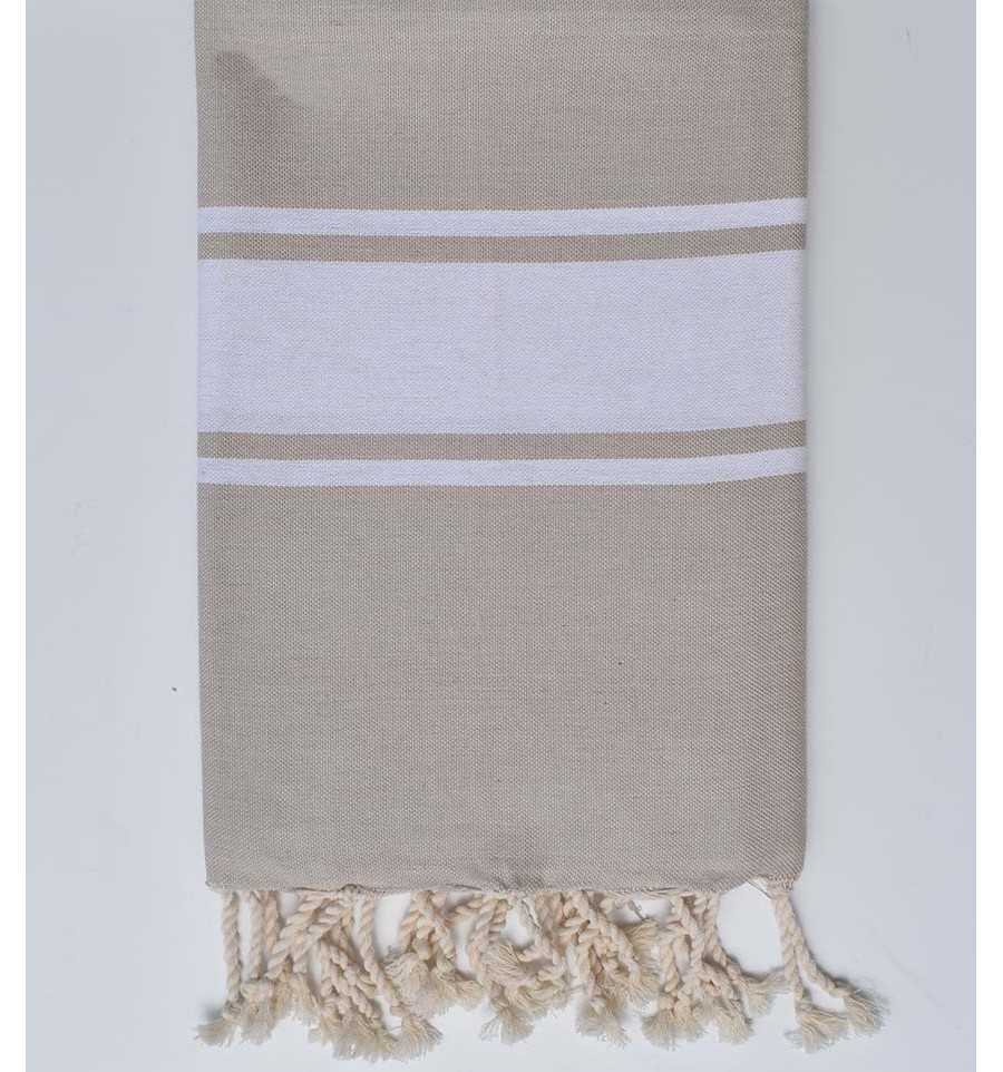 Flat medium beige Fouta Fouta Tunisia - 1
