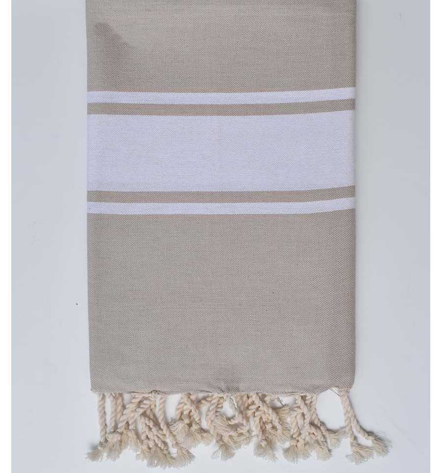 Fouta plate beige kaki