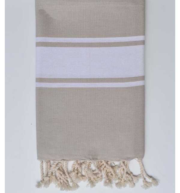 Flat medium beige Fouta Fouta Tunisia - 1