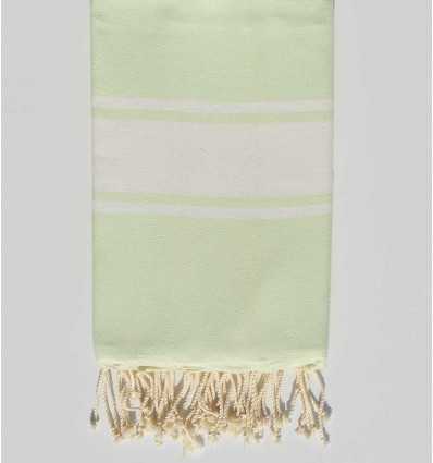 Flat green linden beach towel