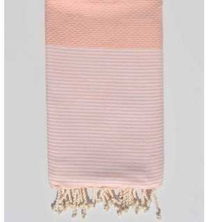 Honeycomb pale light pink Fouta Fouta Tunisia - 1