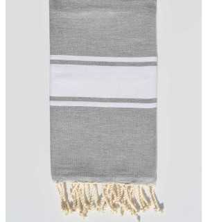 Flat light blue grey fouta Fouta Tunisia - 1