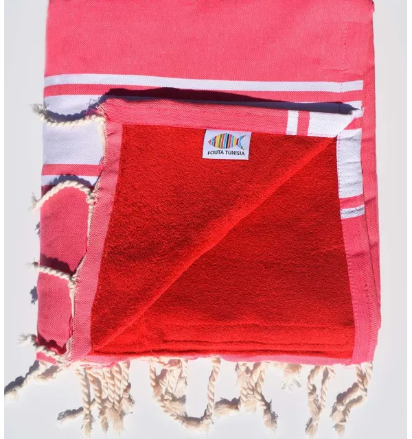 Terry pink sponge fouta  - 3