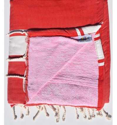  Terry red fouta 