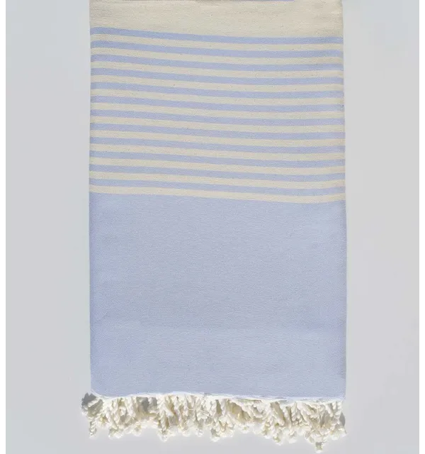Lavender with stripes throw Fouta Tunisia - 1