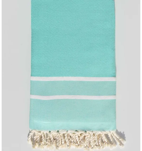Chevron turquoise green fouta Fouta Tunisia - 1