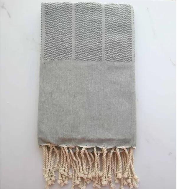 Chevron Celadon Fouta  - 1
