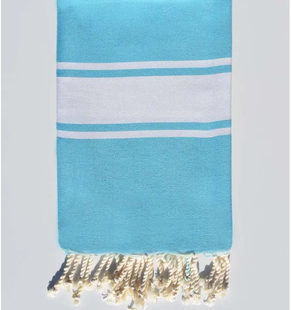 Powder blue Beach towel Fouta Tunisia - 1