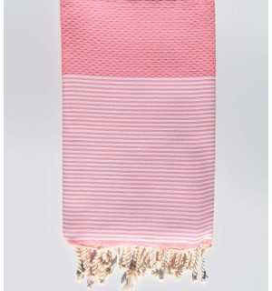 Honeycomb light pink Fouta Fouta Tunisia - 1