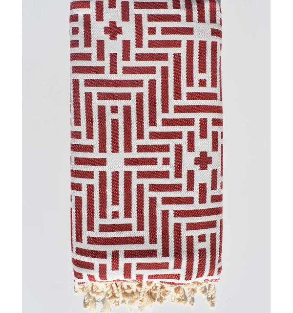 Lava Red Throw 1.94m*2.8m Fouta Tunisia - 2