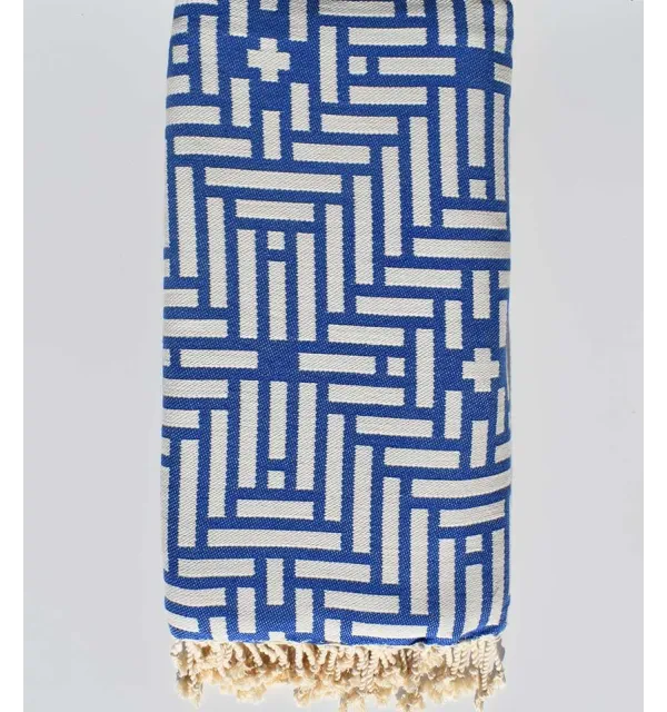Duke blue Throw 2.8m*2m Fouta Tunisia - 1