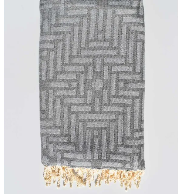 Cool grey Throw 2.9m*2m Fouta Tunisia - 2